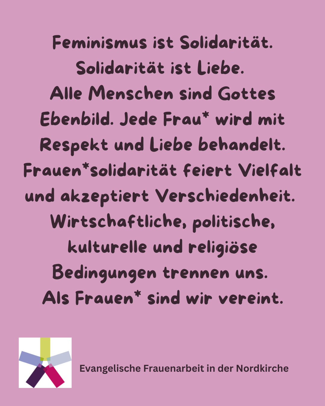 Textkachel Statement Feminismus